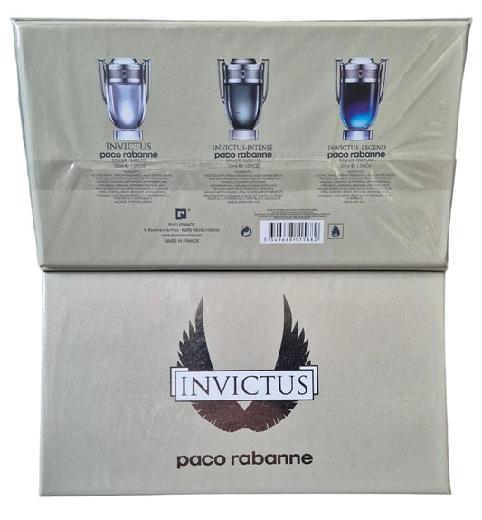 Paco Rabanne Invictus Men Gift Set 3x30ml