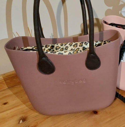 Fairybag Dust Pink Large with Brown Handles